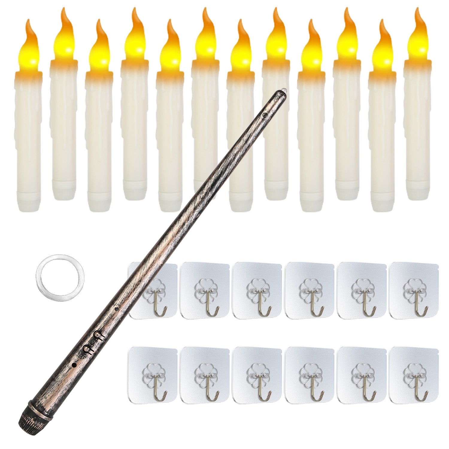 Bundle with the candles in warm yellow