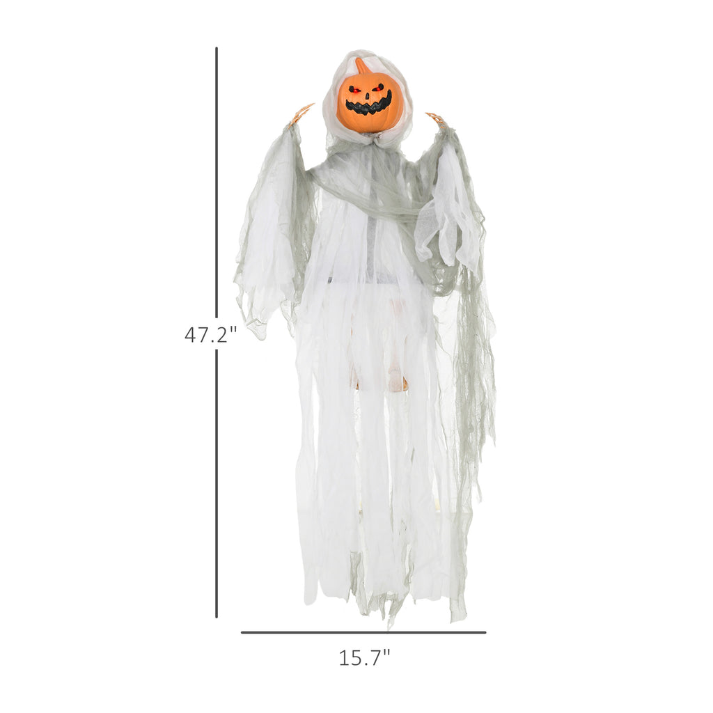 Dimensions of the hanging pumpkin-ghost decoration