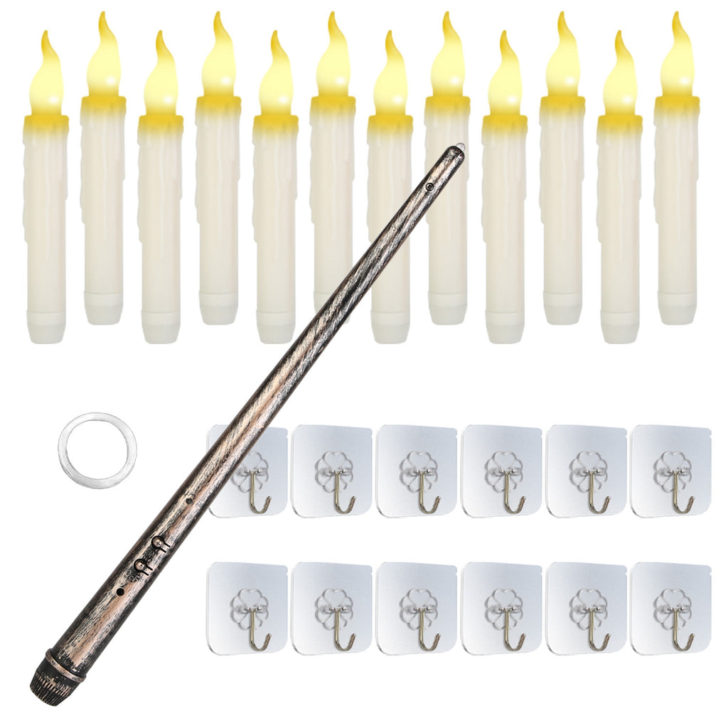 Floating candles in warm white