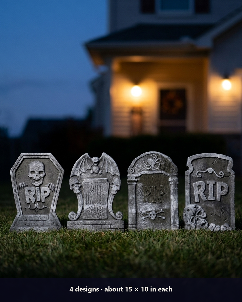 The four tombstone designs side by side, about 15 x 10 in each